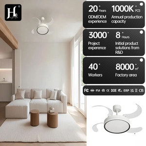 Ventilateur de plafond LED invisible rétractable de haute qualité, personnalisable, pour l'intérieur, 42W, 42 pouces, ABS, 4 pales, avec télécommande - Product Image 5