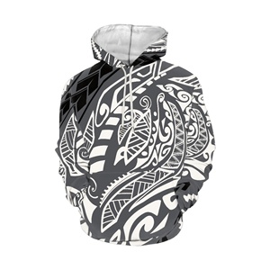 定制萨摩亚印花酷炫套头连帽衫毛衣波利尼西亚部落男士连帽衫团队制服女式连帽运动衫套头衫 - Product Image 1