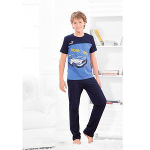 2023 nouveauté enfants coupe ajustée col rond manches courtes imprimé t-shirt et pantalon avec le meilleur prix de l'usine du Bangladesh - Product Image 3
