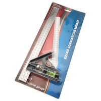 Équerre combinée Try Square 300 mm (12 pouces) en acier inoxydable réglable avec niveau à bulle pour la mesure en menuiserie