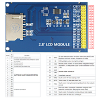 Écran tactile TFT IPS LCD de 2,4, 2,8 et 3,2 pouces, résolution 320*240, module LCD MCU 8/16 bits