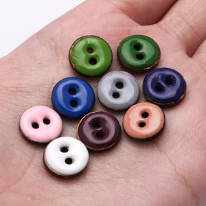 Natural <strong>Coconut</strong> <strong>Shell</strong> <strong>Buttons</strong> - Colorful Dotted Oil Style For Children's Clothing, Dresses &amp; Cardigan Decor - Product Image 1
