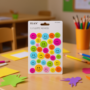 อิลัน สติ๊กเกอร์ติดฉลาก 32 ฉลาก 5 แผ่น หน้ายิ้มหลากสี 11x15 ซม. - Product Image 2