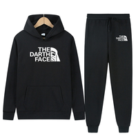 Ensemble de vêtements de sport en tricot pour homme, style décontracté chic, 2 pièces, imprimé araignée, veste à capuche zippée, pantalon de survêtement pour l'exercice hivernal, jogging