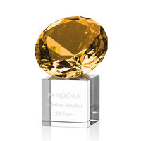 Trophée en cristal de diamant de grande taille Hitop de haute qualité, poli et gravé, pour souvenir, décoration ou cadeau sur le thème de l'amour