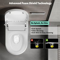 Vente en gros de toilettes intelligentes sans réservoir, auto-nettoyantes, modernes et luxueuses, toilettes intelligentes monobloc pour hôtel de luxe