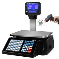 NVK Label kode batang elektronik 15kg/30kg, timbangan cetak tanda terima uang tunai, toko daging buah Supermarket