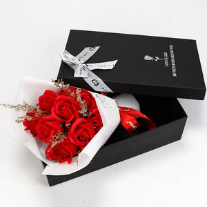 Bouquet de 9 roses artificielles en savon, fleurs séchées, cadeau créatif et pratique pour la Saint-Valentin, commerce extérieur - Product Image 1