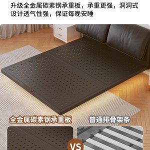 Qisen Suspended <b>Bed</b> Iron Art Frame Tatami Double Size <b>Space</b> <b>Saving</b> Bedroom <b>Bed</b> - Product Image 2