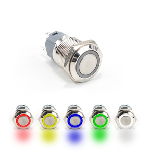 HUSA IP65 Self-Locking LED Metal <strong>Push</strong> <strong>Button</strong> Switch 16mm 19mm 22mm Brass 1NO1NC Reset Normally <strong>Open</strong>/Normally <strong>Closed</strong> Switch - Product Image 6