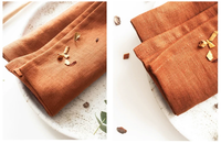 Serviette de table 100% lin, style occidental, couleur unie, personnalisable, 32x44CM rectangulaire, 45x45CM, torchon de thé