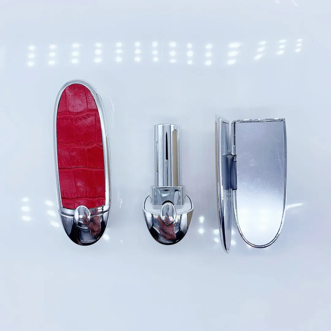 Hoge-Kwaliteit Make Verpakking Materiaal Mode Trend Stok Diamant Stok Lederen Boot Uniek Lippenstift Buis