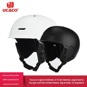 หมวกกันน็อคสกีสำหรับผู้ใหญ่ วัสดุ ABS รุ่น U-15 สำหรับผู้ชายและผู้หญิง ใช้กลางแจ้ง สำหรับสโนว์บอร์ดเดี่ยวและคู่ แบบเต็มใบและครึ่งใบ  หมวกนิรภัยสำหรับเล่นสโนว์  ผลิตโดยโรงงาน OEM - Product Image 1