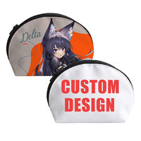Bolsa con Cierre en Forma de Abanico Personalizada EB, Monedero con Foto Personalizada, Bolsa Pequeña para Guardar Cosméticos y Maquillaje, para Regalos