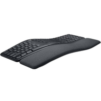 Teclado Ergonómico Dividido Logitech K860, 108 Teclas, Tamaño Completo, Inalámbrico 2.4GHz BT de Bajo Consumo, con Reposamuñecas Acolchado para Oficina