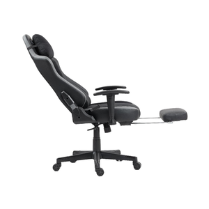 Chaise de jeu de course exécutive ergonomique la plus vendue avec revêtement en cuir synthétique et cadre en acier inoxydable, inclinable avec repose-pieds - Product Image 4