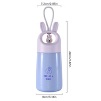 Nouvelle gourde isotherme en acier inoxydable de 350 ml (12 oz) pour enfants, design mignon et agitable, portable pour le camping