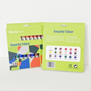 Nouveau produit en gros, peinture <span class=keywords><strong>gouache</strong></span> de qualité supérieure, non toxique, 18 couleurs, tube en aluminium-plastique - Product Image 2