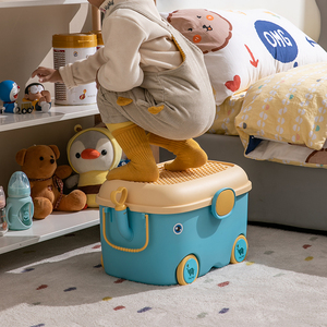 Thùng Đựng PP Hộp Đựng Hoạt Hình Cho Trẻ Em Có Bánh Xe Hộp Đựng Đồ Chơi Tùy Chọn Nhiều Màu Hình Hoạt Hình Dễ Di Chuyển - Product Image 4