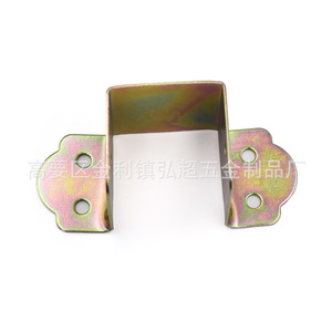Charnière de meuble en forme de U 40x40x40x100mm, couleur zinc plaqué antirouille, support pour cadre de lit, montage en surface - Product Image 1