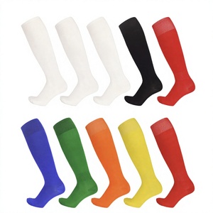 Chaussettes de football professionnelles rayées en tricot respirant, rembourrées, longues jusqu'au genou, en tissu éponge, pour enfants, jeunes et hommes, collection automne, vente en gros - Product Image 4