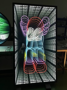 ราคาโรงงานป้ายผนัง 3D Led ป้ายนีออนกระจกอินฟินิตี้กล่องกระจกอินฟินิตี้สําหรับ <span class=keywords><strong>Shop</strong></span> Bar ตกแต่งธุรกิจ - Product Image 6