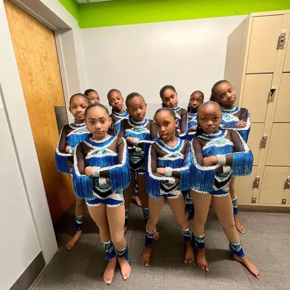Girl Custom Design Sublimation Team Cheerleader Cheer Cheerleading Suit Majorette Dance Uniforms With Fringe