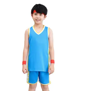 Conjunto de camisas esportivas de basquete infantil personalizadas com preço de fábrica barato por atacado