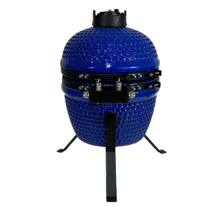 Kimstone 13 İnç Yuvarlak Modern Premium Kamado Kömürlü Mangal Taşınabilir Seramik Termometreli Paslanmaz Çelik Otomatik Ateşleme (Mavi) - Product Image 3