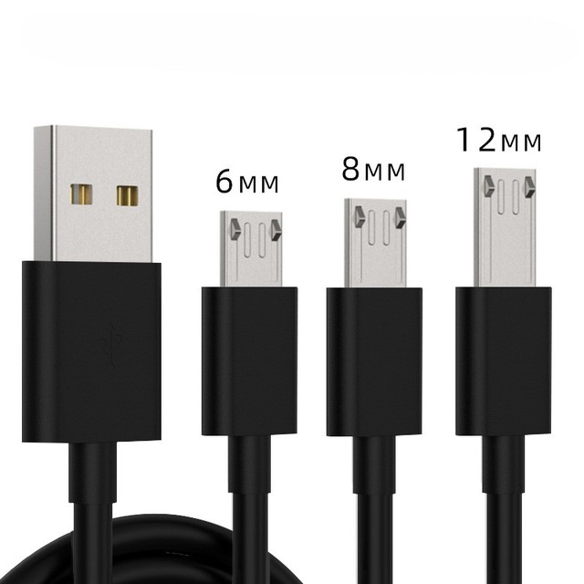 Long Tip 8mm 12mm Micro USB Fast Charging Cable for Mobiles Tablets Computers