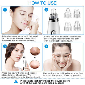 Limpiador de Poros Eléctrico Recargable por USB 2020, Removedor de Puntos Negros, 5 Puntas en 1, Limpieza Facial Profunda, Tratamiento para el Acné para Mujeres - Product Image 6