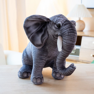 Simulation transfrontalière bébé éléphant en peluche doublure en maille pour le soulagement du Stress Zoo Souvenir en gros - Product Image 3