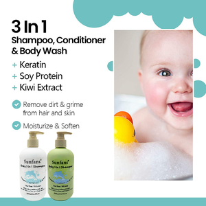 Soin Lavant pour Bébé Trois en Un Sans Savon Doux Nourrissant Formule Non Irritante Aloe Vera Autres Produits Biologiques <span class=keywords><strong>Shampooing</strong></span> pour Enfants - Product Image 6