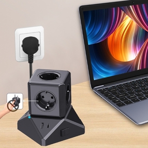 ฟังก์ชั่นชาร์จแม่เหล็ก USB PD67W ที่เร็วขึ้น สำหรับแล็ปท็อป ปลั๊กไฟทรงลูกบาศก์ ดีไซน์ใหม่แบบเยอรมัน/เกาหลี วัสดุ PC - Product Image 3