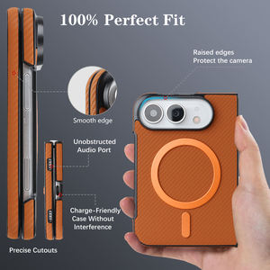 Funda para iPhone Duo con Carga Inalámbrica Magnética, Textura Suave, Piel Sintética - Product Image 2