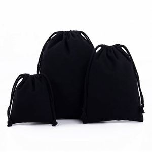 Custom Logo Organic Cotton Muslin <b>Canvas</b> <b>Drawstring</b> Dust Jewelry <b>Bag</b> for Handbags and Shopping Pouches - Product Image 1