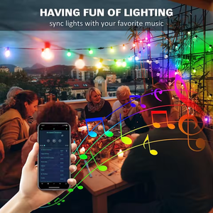 25ft đầy màu sắc G40 <span class=keywords><strong>LED</strong></span> bóng đèn chuỗi ánh sáng ứng dụng thông minh kiểm soát USB không thấm nước Vòng Hoa chuỗi <span class=keywords><strong>LED</strong></span> Đèn Cổ Tích trang trí Giáng sinh - Product Image 6