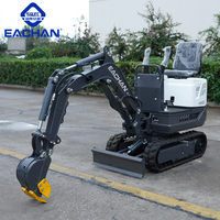 Mini-excavatrice hydraulique de 0,5 tonne fabriquée en Chine, certifiée CE EPA, micro-excavatrice à queue zéro, petite pelle pour la construction urbaine