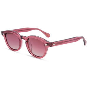 Lunettes de soleil rondes de haute qualité personnalisées faites à la main Lunettes de soleil en acétate classiques et uniques <span class=keywords><strong>TAC</strong></span> - Product Image 1