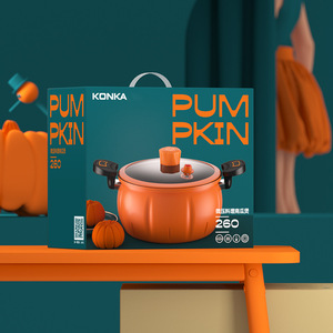 Konka Pumpkin Pot Large Capacity Pressure Cooker Kitchen Stew Soup Pot Maifan Stone Non Stick Gift Pot - Product Image 2