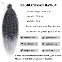 Extensions de cheveux synthétiques Ocean Wave pour femmes pas cher Ombre couleur vague profonde torsion Crochet vrac tressage cheveux synthétiques ondulés