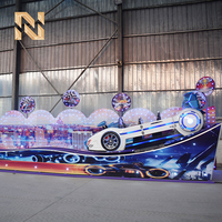 Manège Glissant Portable en Acier Nova Rides pour Fêtes Foraines, Bacs de Plaisir avec Remorque pour Parc d'Attractions en Promotion