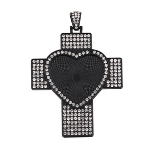 30Mm Tim Chữ Thập Vòng Cổ Mặt Dây Chuyền Thủy Tinh Dây Chuyền Mặt Dây Khoảng Trống Cho Đồ Trang Sức Bộ Nhớ Ảnh - Product Image 3