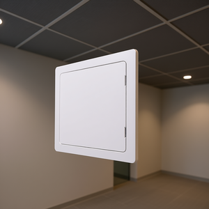 Panneau d'accès moderne en plastique blanc 22x22 pouces pour grille de plafond en cloison sèche, cache-plaque ignifuge encastrable, Bozzon D0100H5A2BX - Product Image 2