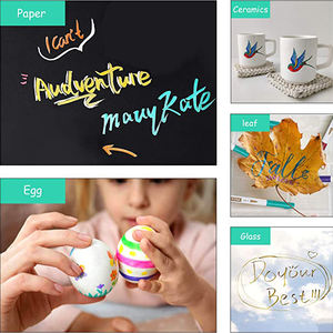 Ensemble de stylos marqueurs métalliques à pointe feutre, marqueurs de peinture à base d'eau personnalisés pour enfants - Product Image 2