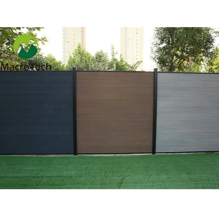 Co-extrusion wood plastic composite panels wpc fencing decorative board modern WPC garden fence