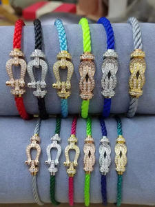 Vente directe usine – <span class=keywords><strong>Bracelet</strong></span> de luxe plaqué or avec zircon, couleurs assorties, pour bijoux fer à cheval, <span class=keywords><strong>bracelet</strong></span> corde, cadeau – Meilleures ventes - Product Image 5