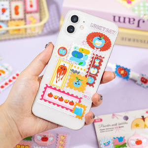 <strong>2</strong> Sheets/pack Sticker Sheets Apple Universe <strong>Pattern</strong> Materials DIY Decorative Charms Phone case Planner Collage - Product Image 4