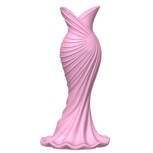 3D-printed Elegant Gown <b>Vase</b> a fusion of High-end Fashion Timeless Grace and Minimalist Home Decorplastic <b>Vase</b> - Product Image 6