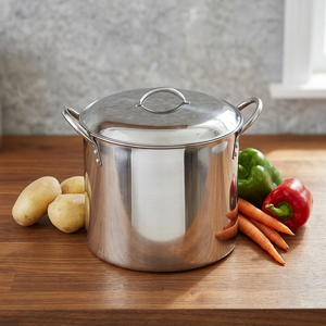 Stainless Steel Stockpot Set with Dome Lid Dishwasher & Oven Safe Eco-Friendly American Style High Quality Cookware <b>for</b> Storage - Product Image 1